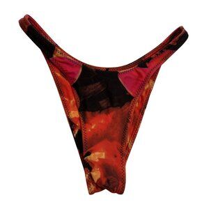 SAME 90s Bikini Bottoms in Red Tropical